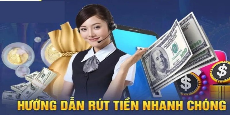 Mọi người chọn mục rút tiền để thực hiện các bước sau